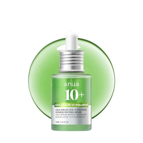 Anua Azelaic Acid 10 Hyaluron Redness Soothing Serum – Lightweight Hydrating Blemish Care for Oily & Blemish-Prone Skin, Korean Skincare, 1.01 fl oz Avelisse