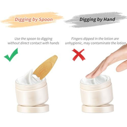 4-Pack Bamboo Deodorant Cream Applicators - Multi-Functional Skincare & Beauty Spatulas for Creams, Masks, and Clays