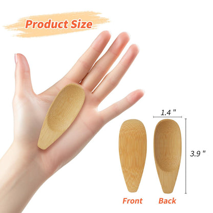 4-Pack Bamboo Deodorant Cream Applicators - Multi-Functional Skincare & Beauty Spatulas for Creams, Masks, and Clays