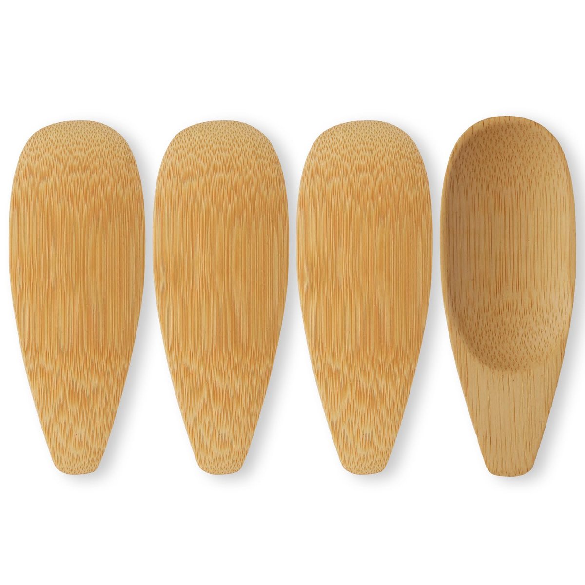 4-Pack Bamboo Deodorant Cream Applicators - Multi-Functional Skincare & Beauty Spatulas for Creams, Masks, and Clays - görsel 1