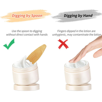 4-Pack Bamboo Deodorant Cream Applicators - Multi-Functional Skincare & Beauty Spatulas for Creams, Masks, and Clays