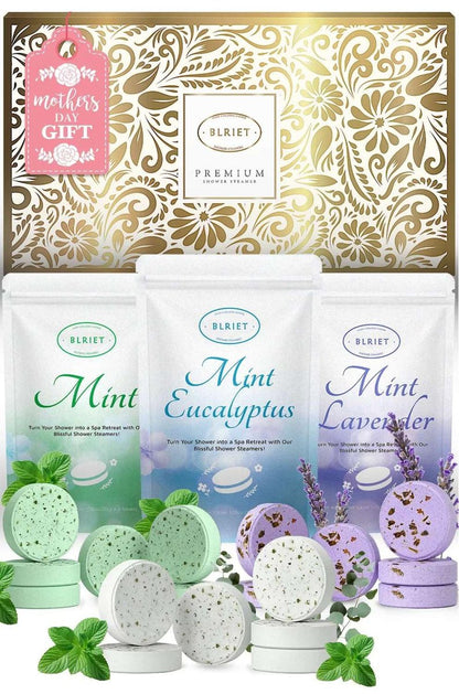 Shower Steamers Aromatherapy 18 Pack - Natural Essential Oils, Stress Relief, Mint & Lavender, Spa Gifts for Women, Men, Mom, Wife, Her, Him, Romance, Birthday, Mother's Day Avelisse