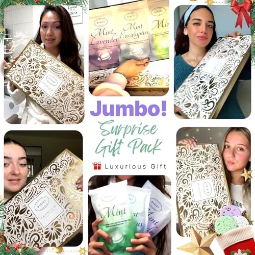 Shower Steamers Aromatherapy 18 Pack - Natural Essential Oils, Stress Relief, Mint & Lavender, Spa Gifts for Women, Men, Mom, Wife, Her, Him, Romance, Birthday, Mother's Day Avelisse