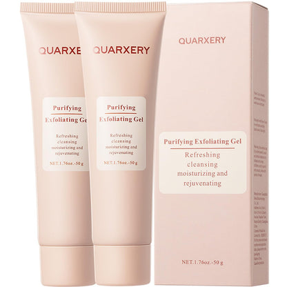QUARXERY Purifying Exfoliating Gel 2-Pack: Gentle Facial Peeling Gel Scrub for Cleansing Dirt & Oils Avelisse
