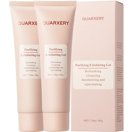 QUARXERY Purifying Exfoliating Gel 2-Pack: Gentle Facial Peeling Gel Scrub for Cleansing Dirt & Oils Avelisse