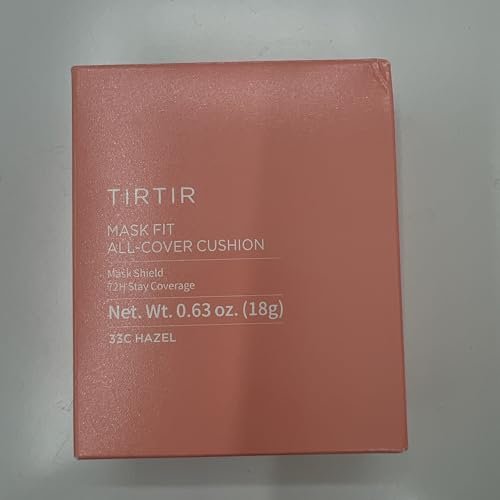 TIRTIR Mask Fit All Cover Pink Cushion Foundation - High Coverage, Velvety Matte Finish, Lightweight, Flawless, Corrects Redness (#33C Hazel, Full Size, 0.63 Fl Oz) - görsel 14