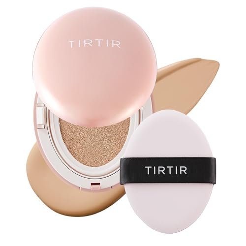 TIRTIR Mask Fit All Cover Pink Cushion Foundation - High Coverage, Velvety Matte Finish, Lightweight Flawless Correction for Redness (#24N Latte, Full Size, 0.63 Fl Oz) - görsel 2