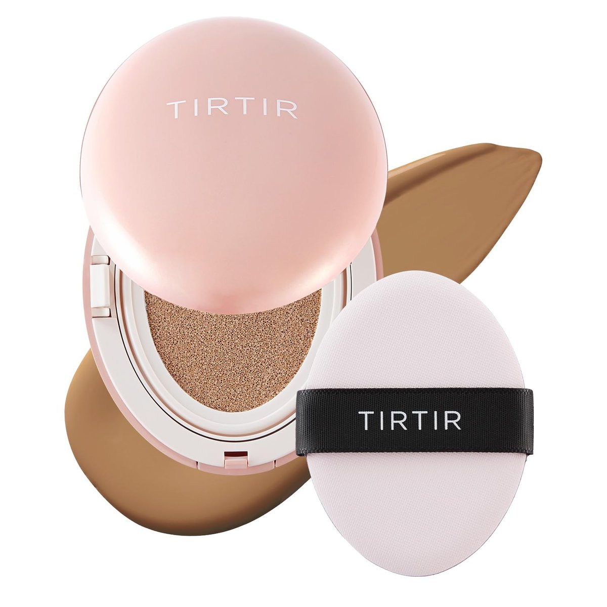TIRTIR Mask Fit All Cover Pink Cushion Foundation - High Coverage Velvety Matte Finish, Lightweight Flawless Corrects Redness (#33N Macchiato, Full Size 0.63 Fl Oz) - görsel 1