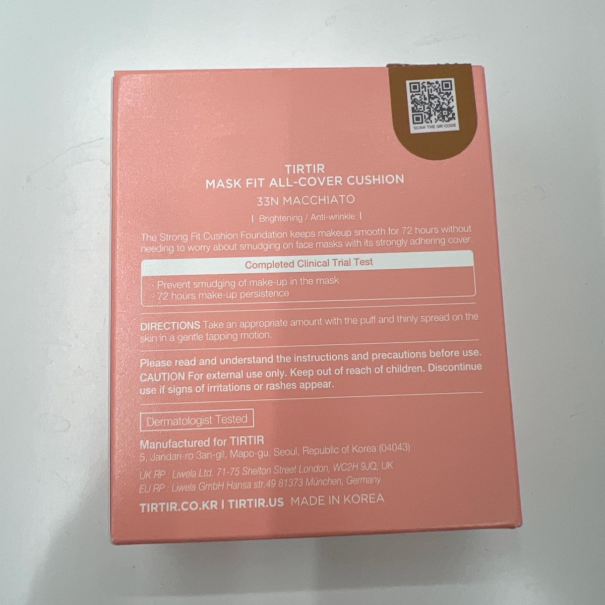 TIRTIR Mask Fit All Cover Pink Cushion Foundation - High Coverage Velvety Matte Finish, Lightweight Flawless Corrects Redness (#33N Macchiato, Full Size 0.63 Fl Oz) - görsel 15