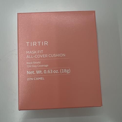 TIRTIR Mask Fit All Cover Pink Cushion Foundation - #27N Camel, High Coverage Velvety Matte Finish, Lightweight Flawless Look, Corrects Redness, Korean Cushion (Full Size, 0.63 Fl Oz) - görsel 14