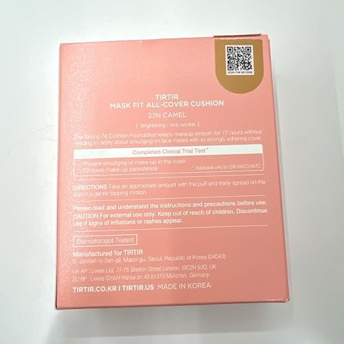TIRTIR Mask Fit All Cover Pink Cushion Foundation - #27N Camel, High Coverage Velvety Matte Finish, Lightweight Flawless Look, Corrects Redness, Korean Cushion (Full Size, 0.63 Fl Oz) - görsel 16