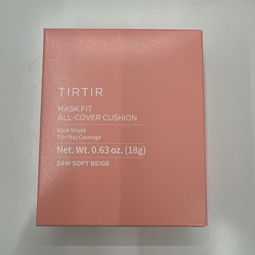 TIRTIR Mask Fit All Cover Pink Cushion Foundation - High Coverage Velvety Matte Finish, Lightweight Flawless Look, Corrects Redness, Korean Cushion (#24W Soft Beige, Full Size 0.63 Fl Oz) - görsel 14