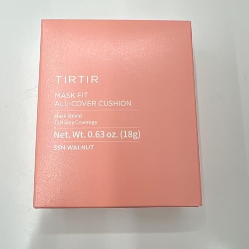 TIRTIR Mask Fit All Cover Pink Cushion Foundation - #35N Walnut, Full Size, 0.63 Fl Oz - High Coverage Velvety Matte Finish - görsel 14
