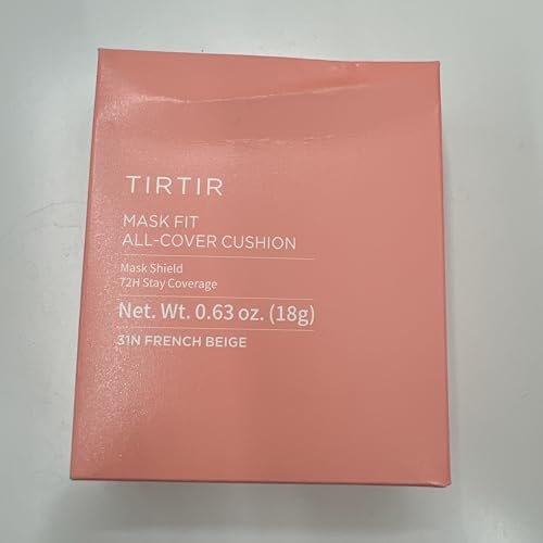 TIRTIR Mask Fit All Cover Pink Cushion Foundation - High Coverage, Velvety Matte Finish, Lightweight, Flawless, Corrects Redness (#31N French Beige, Full Size 0.63 Fl Oz) - görsel 14