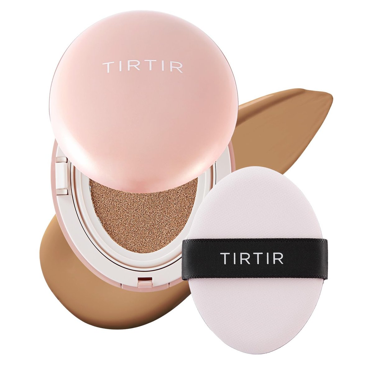 TIRTIR Mask Fit All Cover Pink Cushion Foundation - High Coverage, Velvety Matte Finish, Lightweight, Flawless, Corrects Redness (#31N French Beige, Full Size 0.63 Fl Oz) - görsel 1