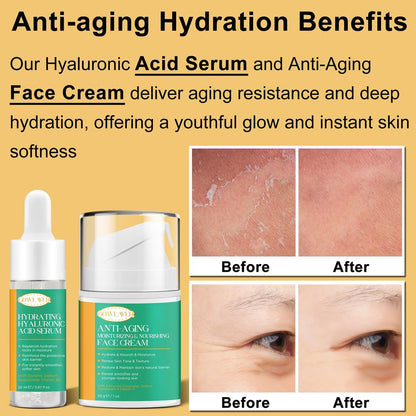 Lifting & Firming Anti-Aging Skin Care Set Kit for Women & Teens - Niacinamide Retinol Serum, Hyaluronic Acid Serum, Travel Size Skincare Gift Set