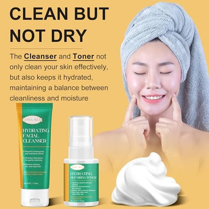 Lifting & Firming Anti-Aging Skin Care Set Kit for Women & Teens - Niacinamide Retinol Serum, Hyaluronic Acid Serum, Travel Size Skincare Gift Set