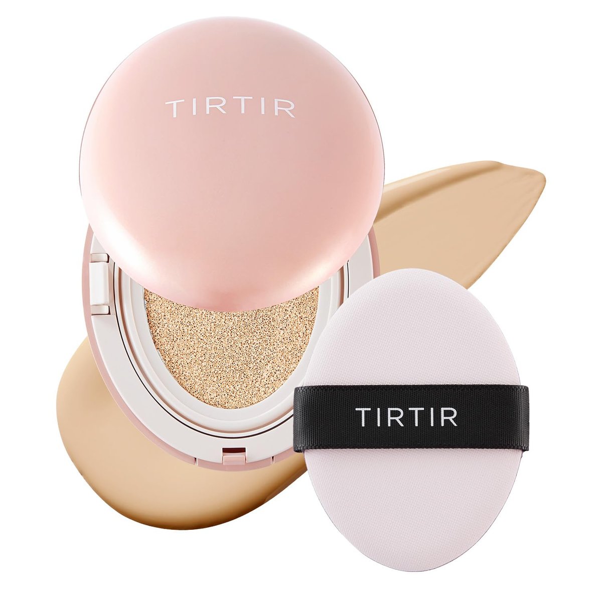 TIRTIR Mask Fit All Cover Pink Cushion Foundation - #17W French Vanilla - High Coverage Velvety Matte Finish - Lightweight Flawless Korean Cushion (Full Size, 0.63 Fl Oz) Avelisse