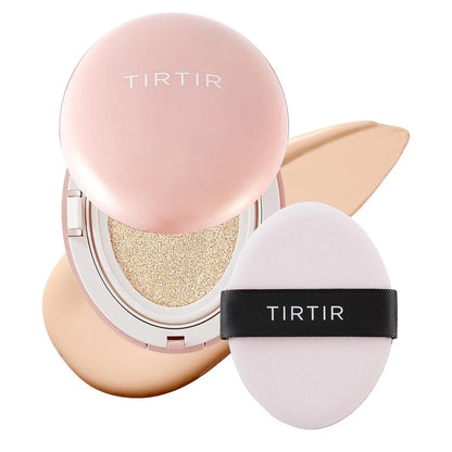 TIRTIR Mask Fit All Cover Pink Cushion Foundation - #13N Fair Ivory, High Coverage Velvety Matte Finish, Lightweight Korean Cushion (Full Size, 0.63 Fl Oz) Avelisse