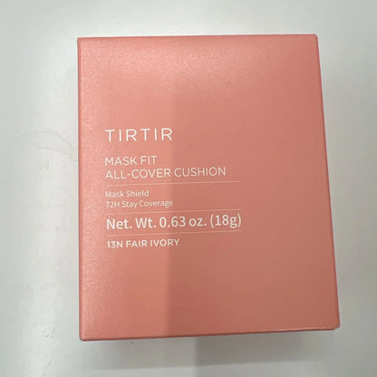 TIRTIR Mask Fit All Cover Pink Cushion Foundation - #13N Fair Ivory, High Coverage Velvety Matte Finish, Lightweight Korean Cushion (Full Size, 0.63 Fl Oz) Avelisse