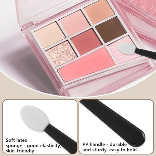 Giantree 50 Pcs Disposable Eyeshadow Applicators - Mini Eye Shadow Sponge Applicators Portable Travel Brushes for Women - görsel 4