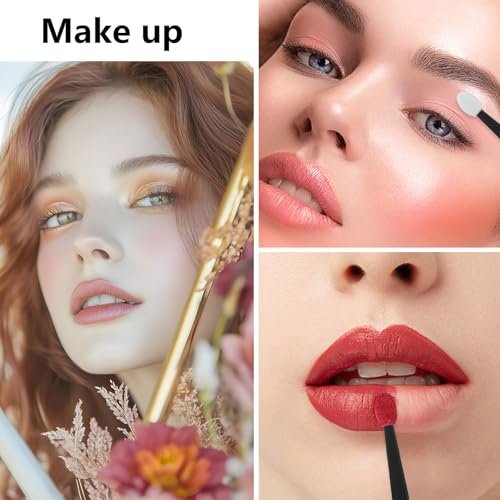 Giantree 50 Pcs Disposable Eyeshadow Applicators - Mini Eye Shadow Sponge Applicators Portable Travel Brushes for Women - görsel 6