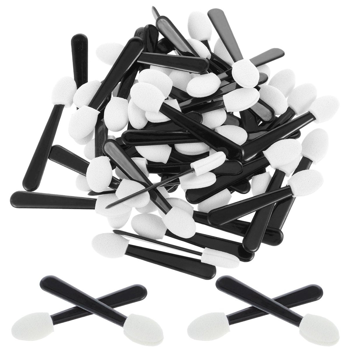 Giantree 50 Pcs Disposable Eyeshadow Applicators - Mini Eye Shadow Sponge Applicators Portable Travel Brushes for Women - görsel 1