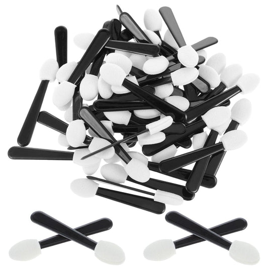 Giantree 50 Pcs Disposable Eyeshadow Applicators - Mini Eye Shadow Sponge Applicators Portable Travel Brushes for Women