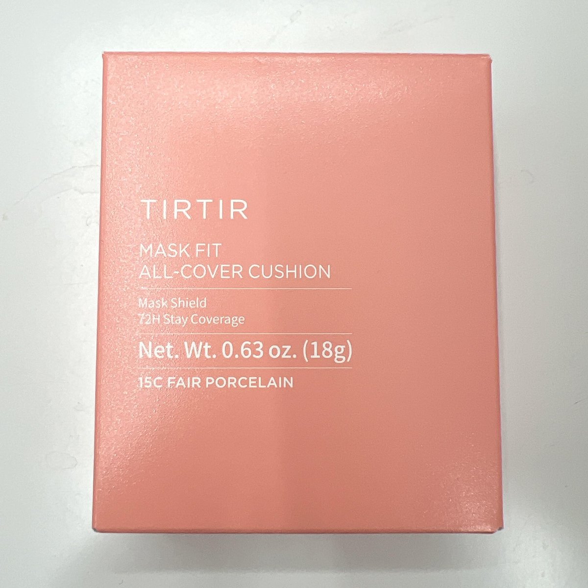 TIRTIR Mask Fit All Cover Pink Cushion Foundation - High Coverage, Velvety Matte Finish, Lightweight, Flawless, Corrects Redness, Korean Cushion (#15C Fair Porcelain, Full Size, 0.63 Fl Oz) Avelisse
