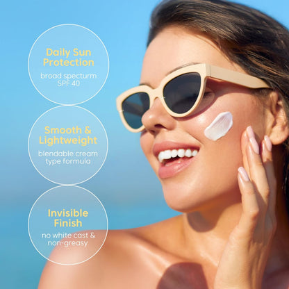 THANKYOU FARMER Sun Project Moisture Sun Cream SPF 40 – Korean Sunscreen with Panthenol, Fragrance Free, Broad Spectrum, No White Cast, 1.69 fl oz Avelisse
