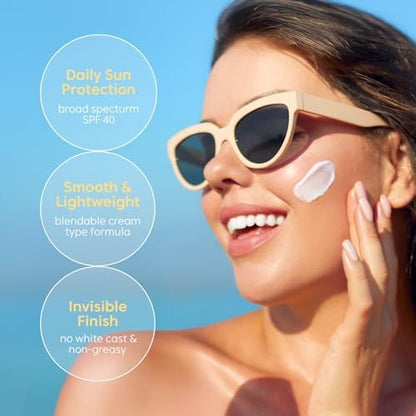 THANKYOU FARMER Sun Project Moisture Sun Cream SPF 40 – Korean Sunscreen with Panthenol, Fragrance Free, Broad Spectrum, No White Cast, 1.69 fl oz Avelisse