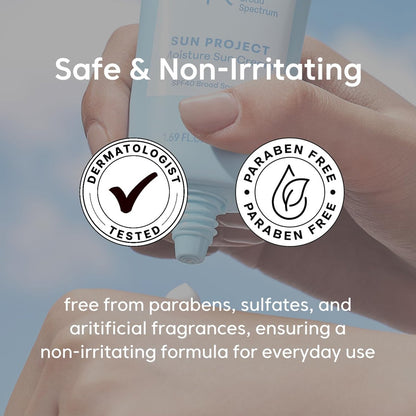 THANKYOU FARMER Sun Project Moisture Sun Cream SPF 40 – Korean Sunscreen with Panthenol, Fragrance Free, Broad Spectrum, No White Cast, 1.69 fl oz Avelisse