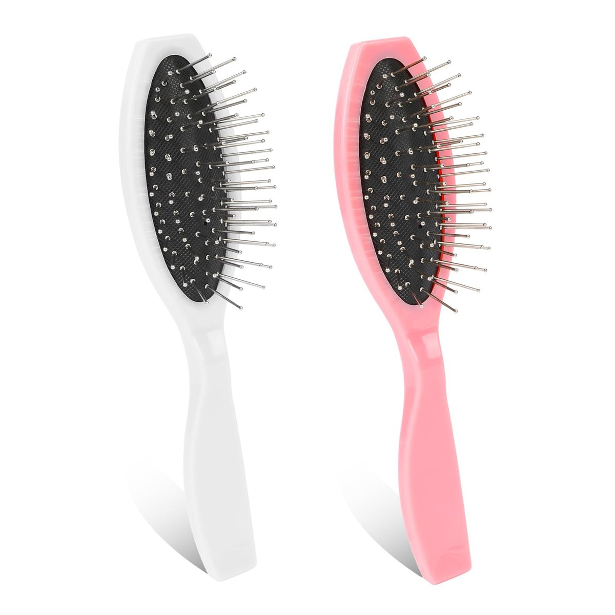 Wig Brush 2 Pcs - Stainless Steel Detangling Brushes for Synthetic & Human Hair Wigs, Portable Comb for Women - görsel 1