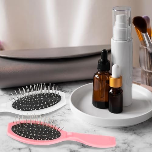 Wig Brush 2 Pcs - Stainless Steel Detangling Brushes for Synthetic & Human Hair Wigs, Portable Comb for Women - görsel 8