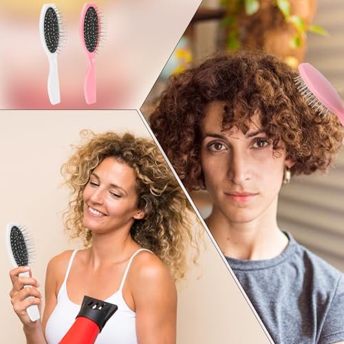Wig Brush 2 Pcs - Stainless Steel Detangling Brushes for Synthetic & Human Hair Wigs, Portable Comb for Women - görsel 10