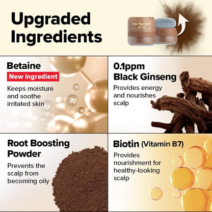 I DEW CARE Biotin Clarifying Dry Shampoo - Tap Secret Brown | Strengthening & Volumizing Powder for Brunettes | Refillable, Travel Size, Non-Aerosol | Korean Ginseng Infused | 0.26 Oz Avelisse