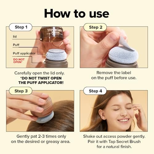 I DEW CARE Biotin Clarifying Dry Shampoo - Tap Secret Brown | Strengthening & Volumizing Powder for Brunettes | Refillable, Travel Size, Non-Aerosol | Korean Ginseng Infused | 0.26 Oz Avelisse