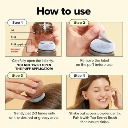 I DEW CARE Biotin Clarifying Dry Shampoo - Tap Secret Brown | Strengthening & Volumizing Powder for Brunettes | Refillable, Travel Size, Non-Aerosol | Korean Ginseng Infused | 0.26 Oz Avelisse