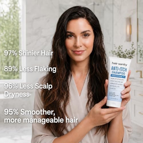 ITCHY SCALP SHAMPOO (Hydrocortisone 1%) – Anti-Itch Treatment for Dry Scalp, Eczema, & Inflammation Relief | Color Safe, Sulfate-Free, Dermatologist Patented Formula for Men & Women Avelisse