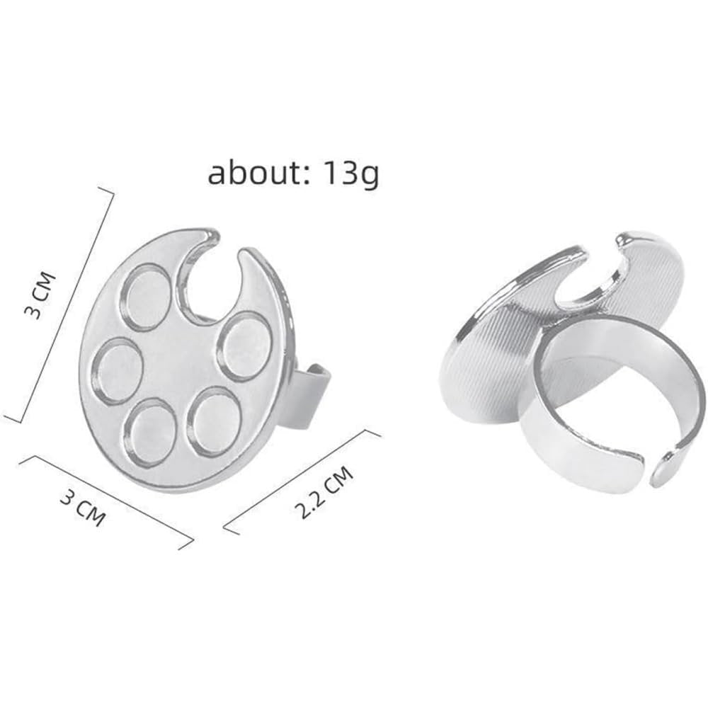 Silver Mini Manicure Palette – Metal Paint Palette for Nail Art & Makeup - görsel 13