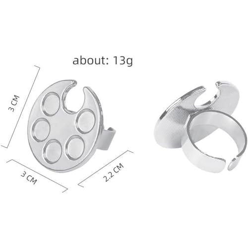Silver Mini Manicure Palette – Metal Paint Palette for Nail Art & Makeup - görsel 14