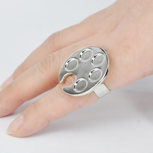 Silver Mini Manicure Palette – Metal Paint Palette for Nail Art & Makeup - görsel 6