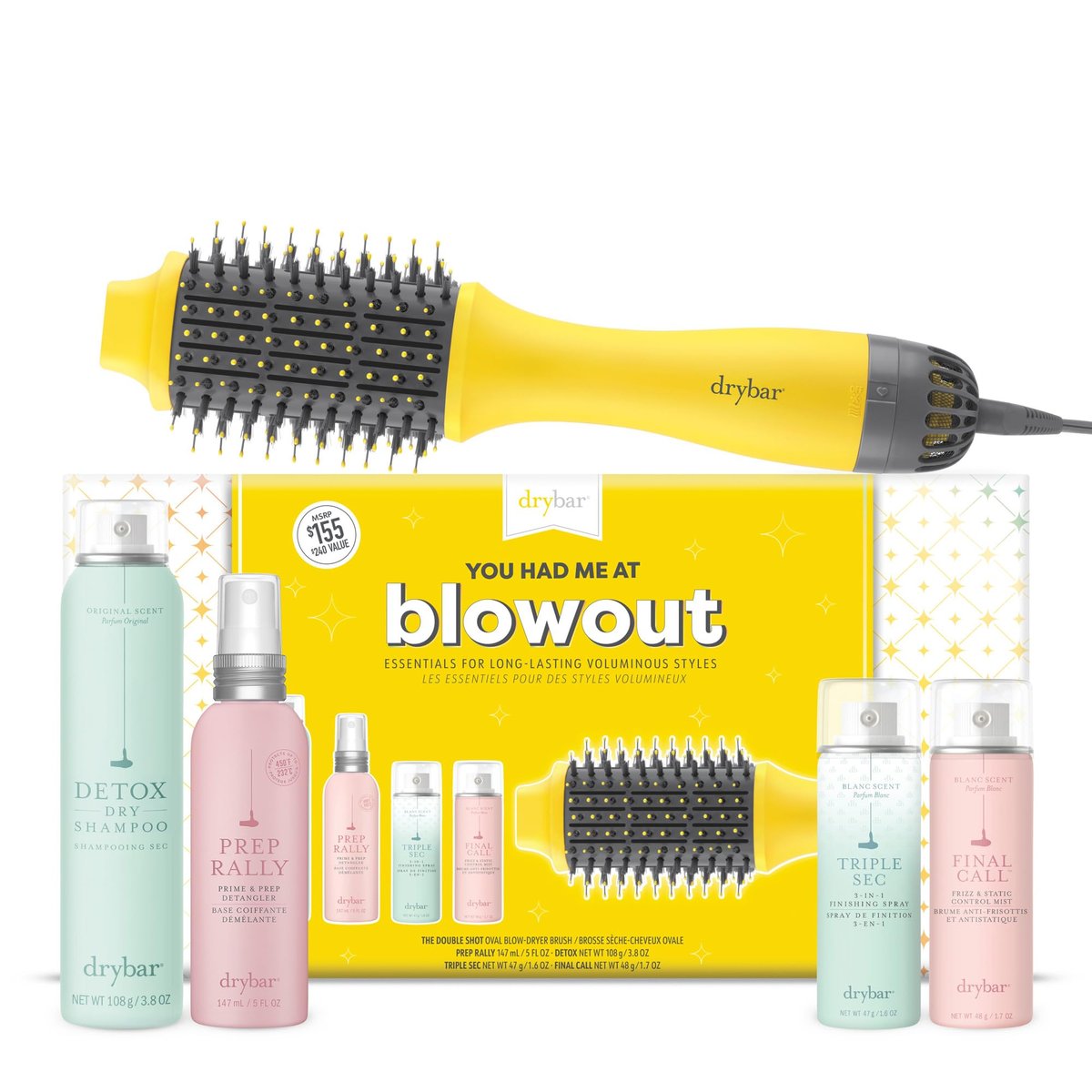 Drybar You Had Me at Blowout Kit | Refresh, Prime, Style, Texturize & Finish for 8-Hour Volume Avelisse