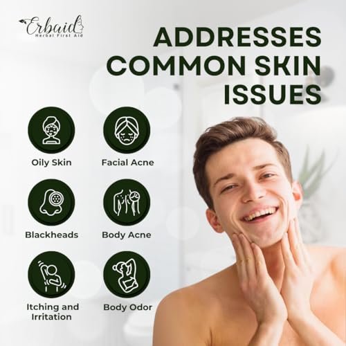 Erbaid Tea Tree Soap – Natural Defense Tea Tree Oil Wash Bar for Face & Body – Acne Fighting, Hydrating Cleanser for Calm, Fresh Skin - görsel 6