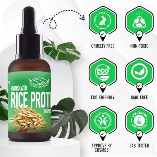 Artekas Innovation HYDROLYZED Rice Protein Liquid - Cosmetic Grade for Homemade Skin & Hair Care - 30g / 1oz Avelisse