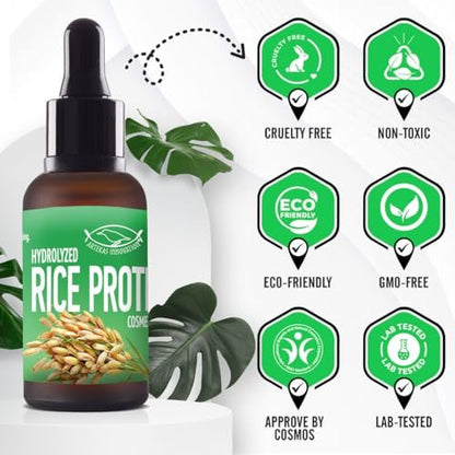Artekas Innovation HYDROLYZED Rice Protein Liquid - Cosmetic Grade for Homemade Skin & Hair Care - 30g / 1oz Avelisse