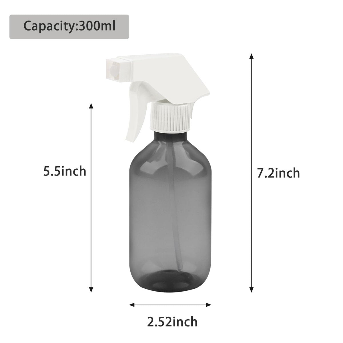 YOLCAR 300ml Clear Black Plastic Spray Bottle – Premium Adjustable Nozzle for Garden, Hair Care & Cleaning - görsel 3