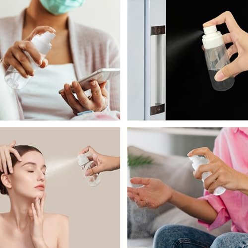 YOLCAR Travel Size Spray Bottle 100ml – Clear PETG Plastic, Leak-Proof for Beauty Essentials Home & Travel - görsel 8