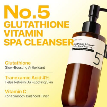 numbuzin No.5 Cleansing Oil - Glutathione & Vitamin C Cleanser for Pores, Sebum & Dark Spots - Makeup Removal & Radiance Boost - 6.76 fl oz