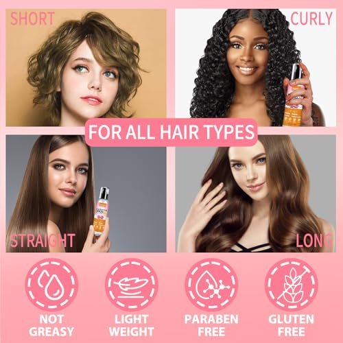 3-In-1 Styling Cream for Flyaways and Frizz - Keratin Protein Hair Serum with Moisturizing Oil - Add Shine, Anti-Frizz, Slick Back Hair Cream (3.4 Fl Oz, Pack of 2) Avelisse